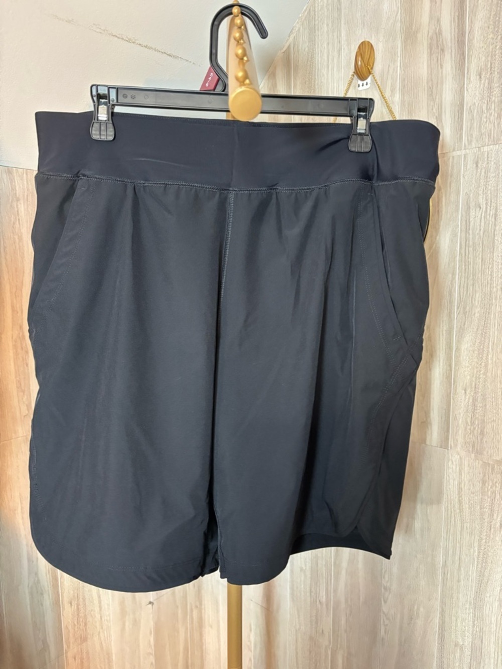 Lands' End Black Athletic Shorts with Side Pockets Women’s